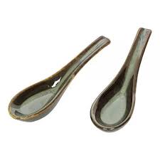 FLAT CERAMIC SERVING SPOON